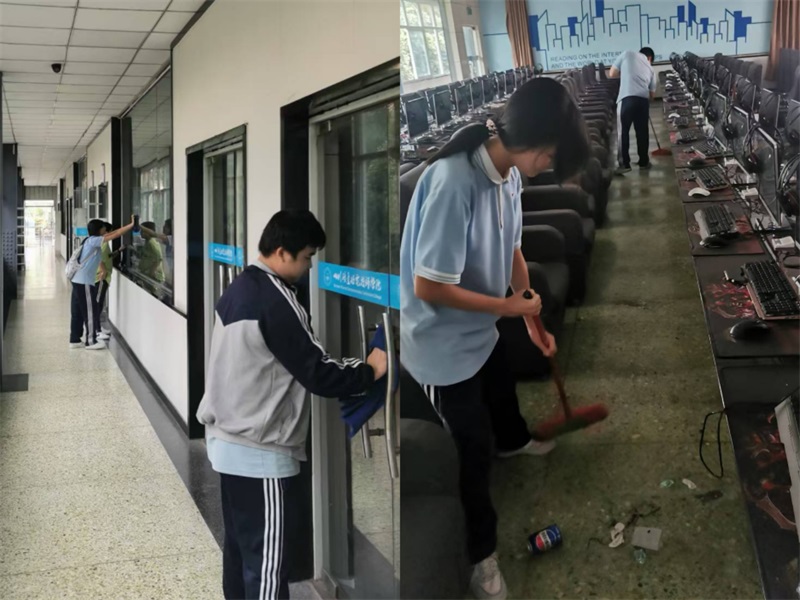 电子信息系开展实训室专项清扫与安全检查