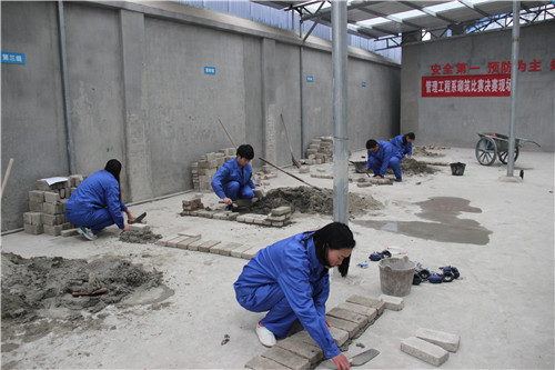 第九届技能比赛砌筑比赛圆满结束